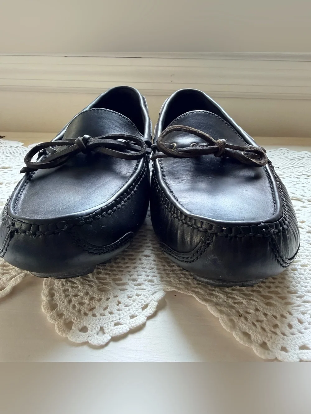 Cole Haan Men’s Black Leather Driving Moc Loafers Size 10D C05923
